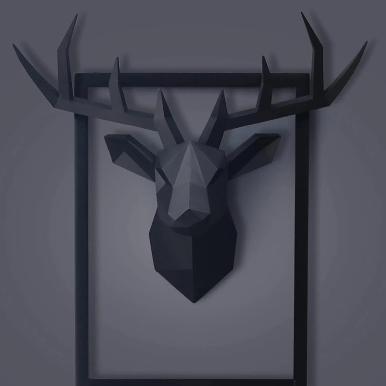 Junips | 3D-Deer Head Sculpture, geometric resin, animal deer head wall decoration, modern home decor, luxurious decorative wall decor
