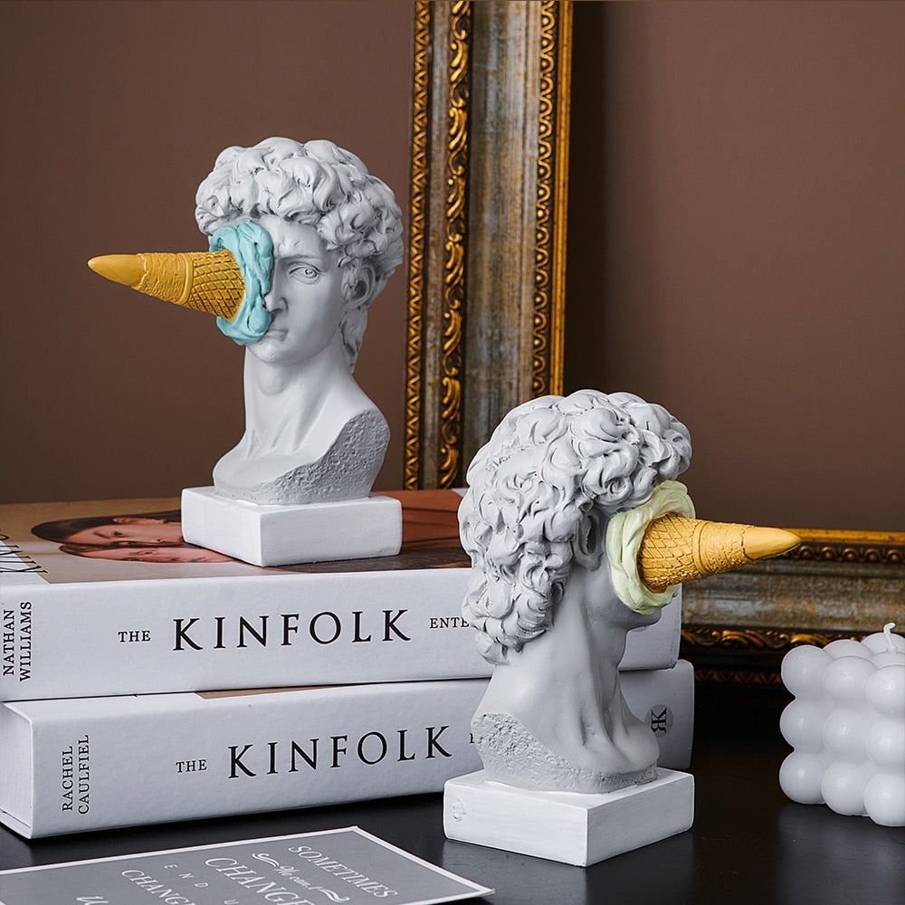 Junips | David Figurine with Ice Cream Home Decoration Sculpture