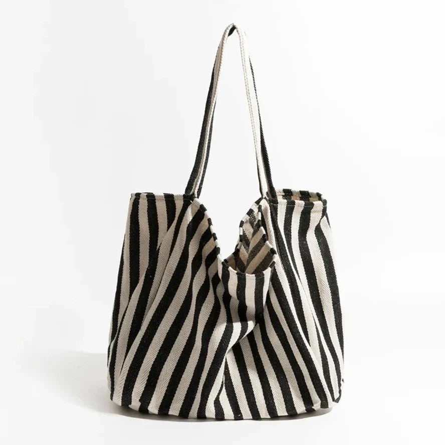 Junips | Striped linen tote bag