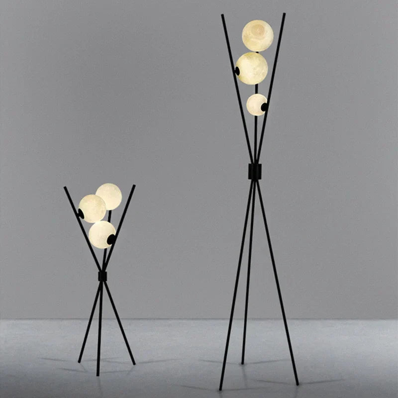 Junips | LunaGlow 3D Moon Floor Lamp modern design with tripod LED!