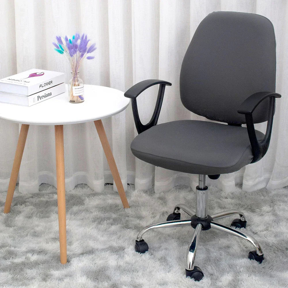 Junips | 2-piece Split Office Rose Chair Covers