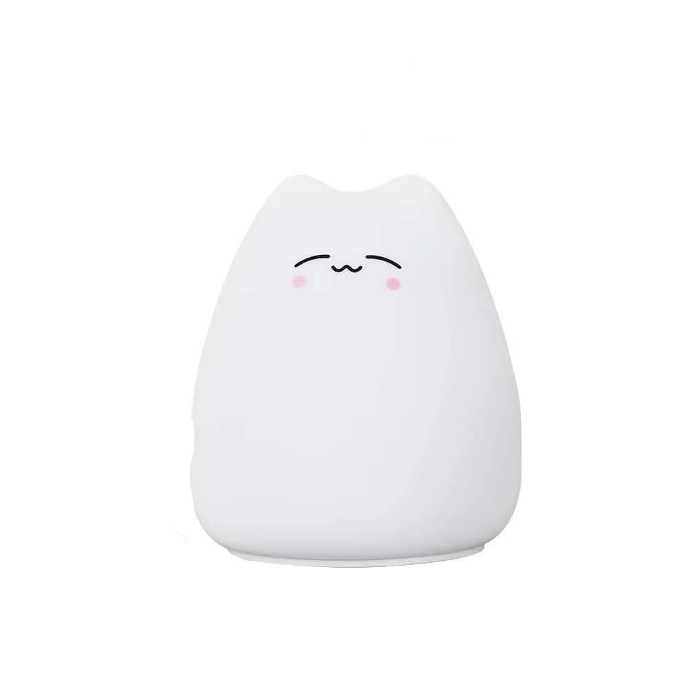 Junips | Charming Cat Silicone Night Light with 7-Color Touch Sensor