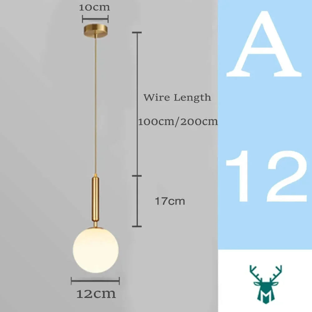 Junips | Mid-Century Modern Glass Ball Pendant Light
