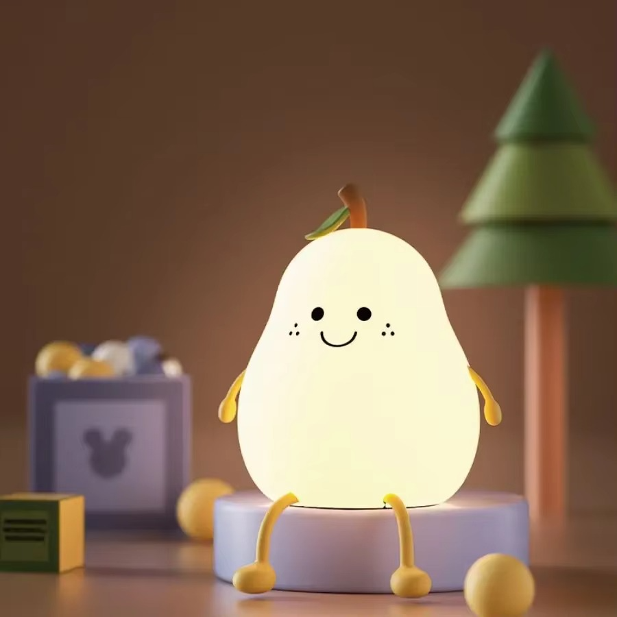 Junips | Super Soft Touch-Controlled Multicolor Silicone Pear Night Light