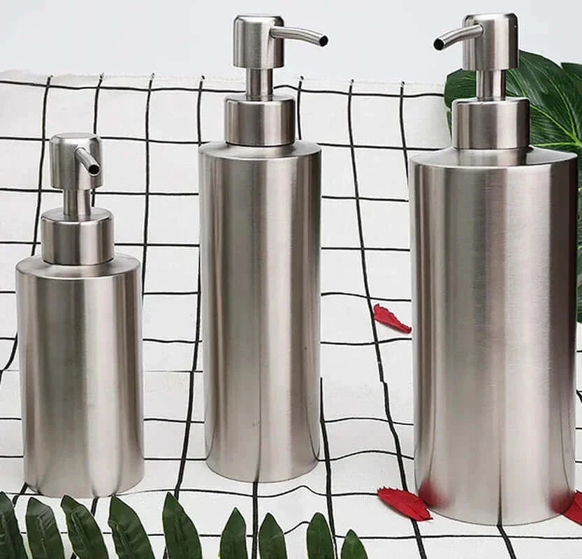 Junips | Elegant Stainless Steel Hand Pump Soap Dispenser 250ml/350ml/550ml