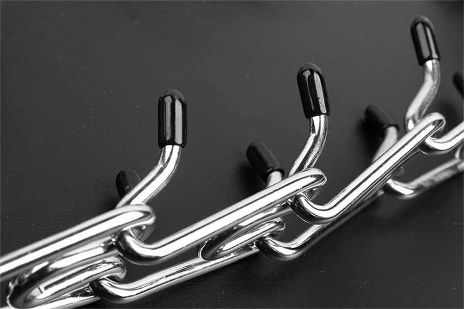 Junips | Dog Prong Collar Model B | Chrome-Plated Steel with Rubber-Tipped Prongs | Adjustable Anti-Pull Training Hardware | High-Tensile Linkage System | Multiple Size Variants