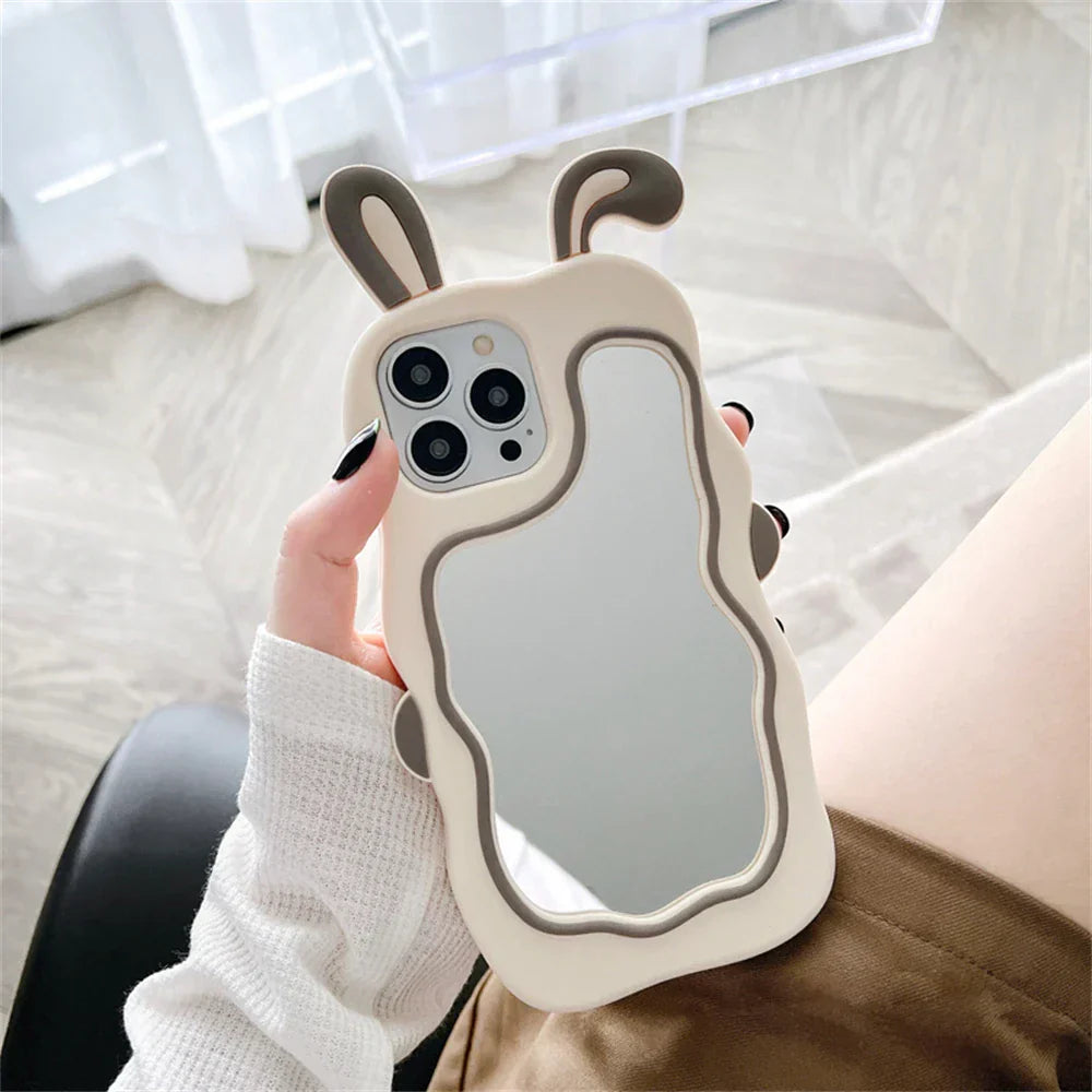 Junips | Rabbit Ear Make-Up Mirror iPhone Case