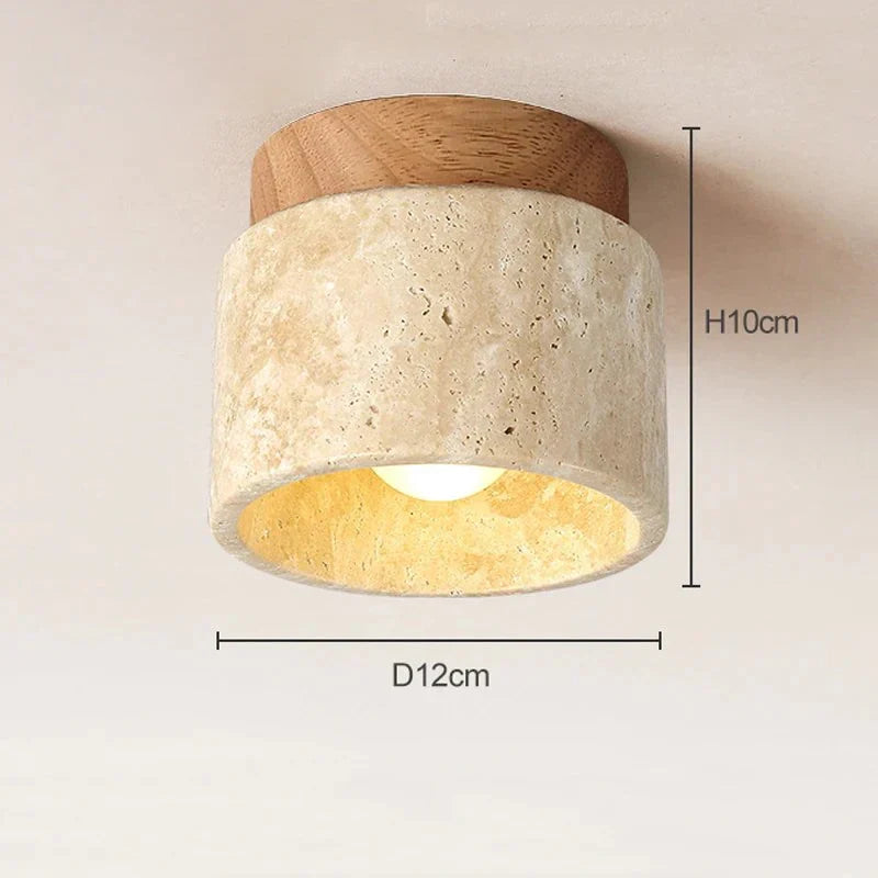 Junips | Wabi Sabi Yellow Marble Ceiling Light