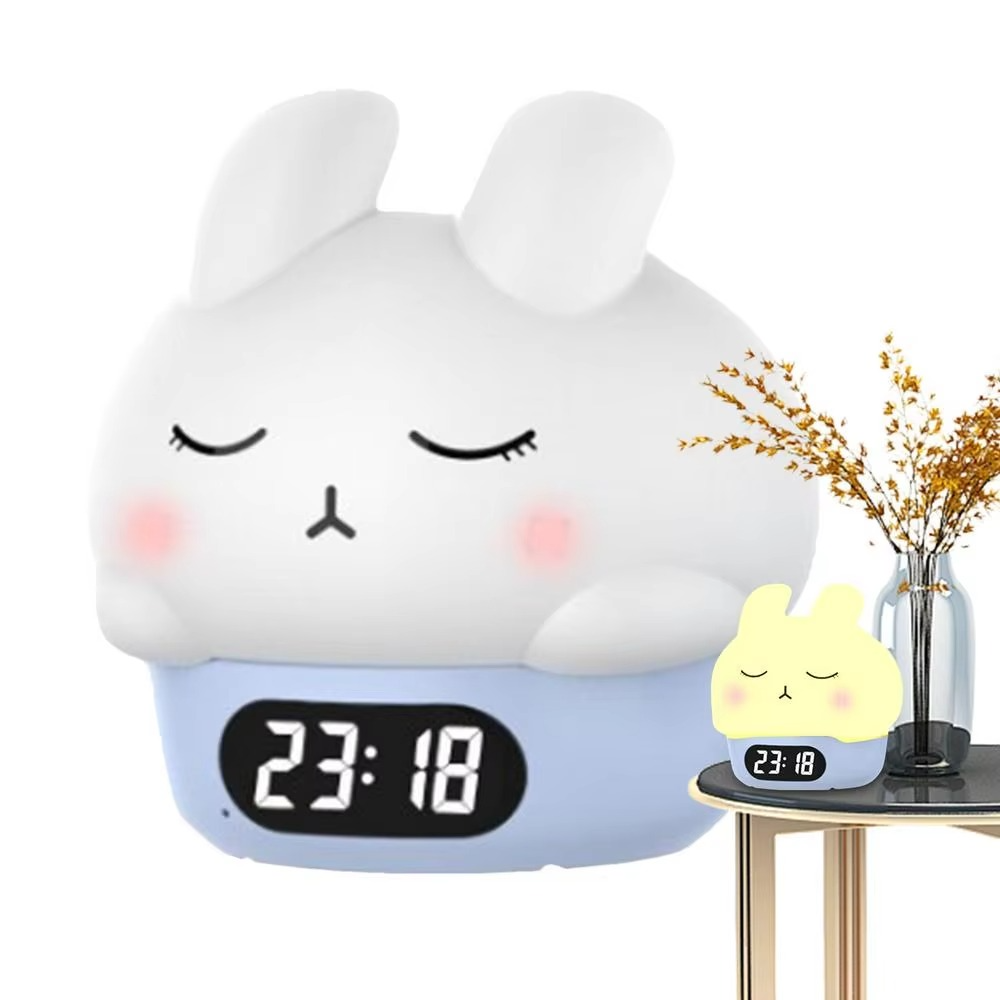 Junips | Bunny Digital Alarm Clock with Sleep Trainer and Night Light
