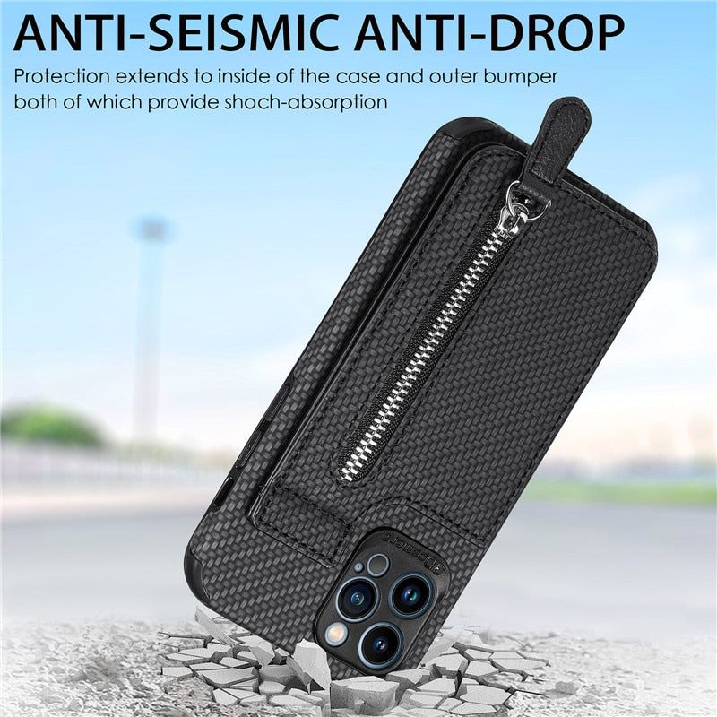 Junips | Zip Zip Elegance Wallet iPhone Case