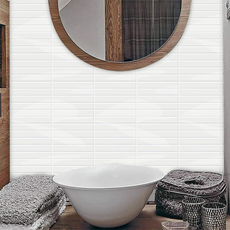 Junips | Self-adhesive 3D DIY Kit Kat tiles in glossy white