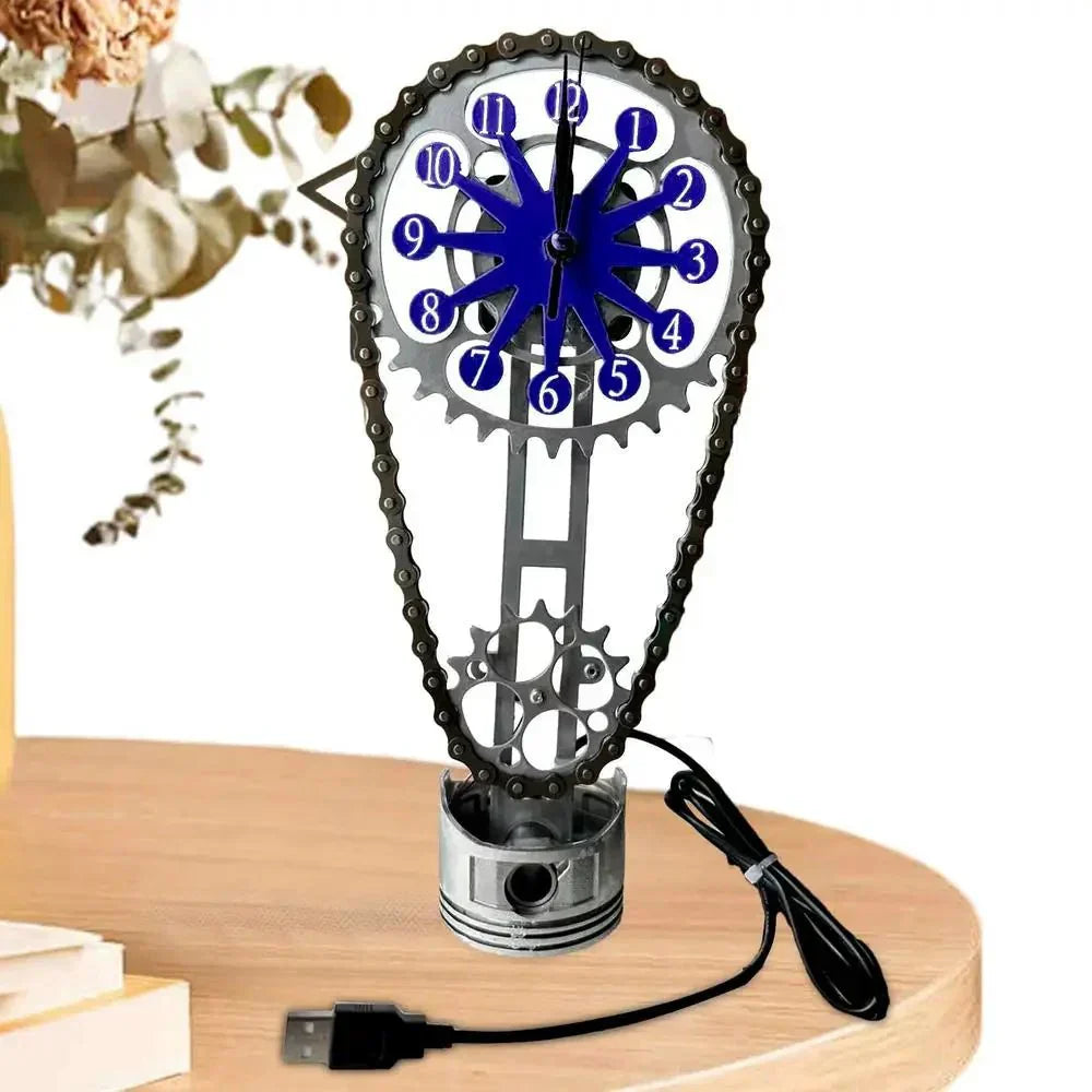 Junips | Watch chain with movement - Silent rotating table clock