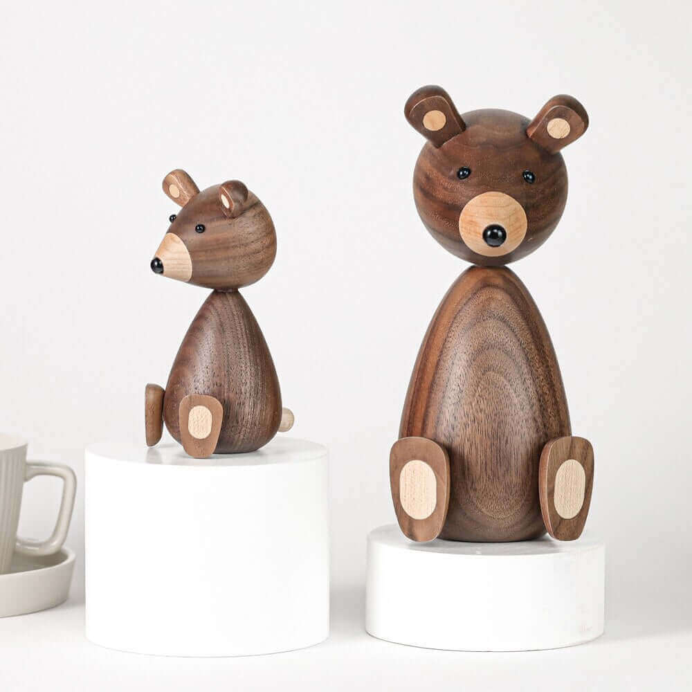 Junips | Danish Wood Brown Bear Family Ornaments