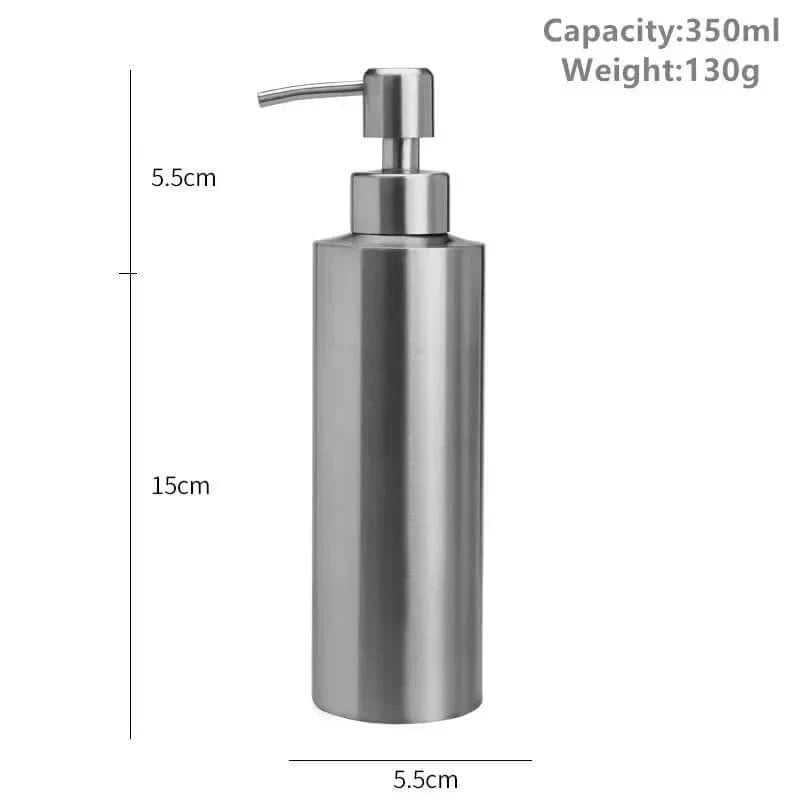 Junips | Elegant Stainless Steel Hand Pump Soap Dispenser 250ml/350ml/550ml