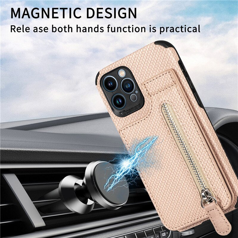 Junips | Zip Zip Elegance Wallet iPhone Case