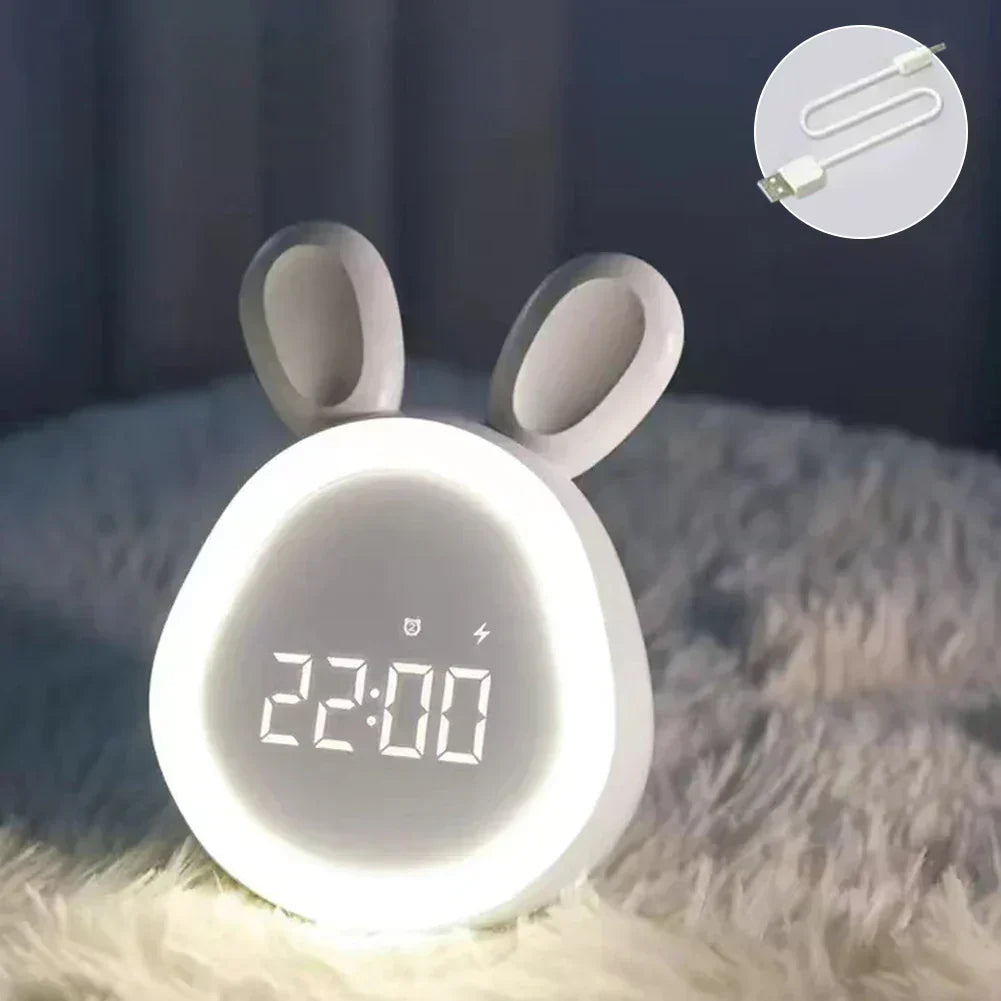 Junips | Digital LED Rabbit Alarm Clock with Night Light