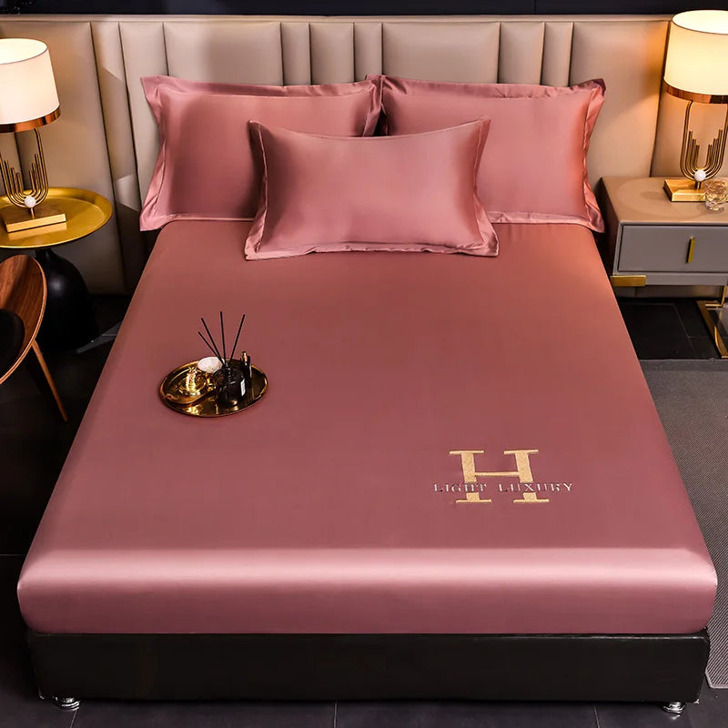 Junips | Solid Color Silk Bed Sheet