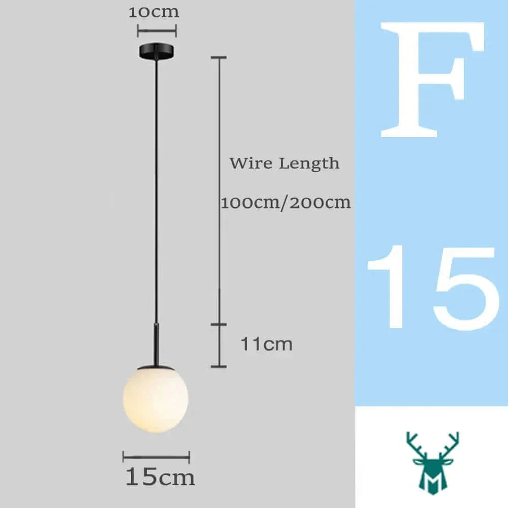 Junips | Mid-Century Modern Glass Ball Pendant Light