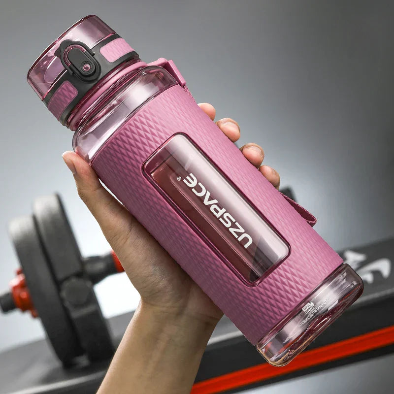 Junips | UZSPACE Sport Water Bottles, BPA-free, portable, impact-resistant, leak-proof, large capacity, fitness water kettle, Tritan plastic drinking bottle