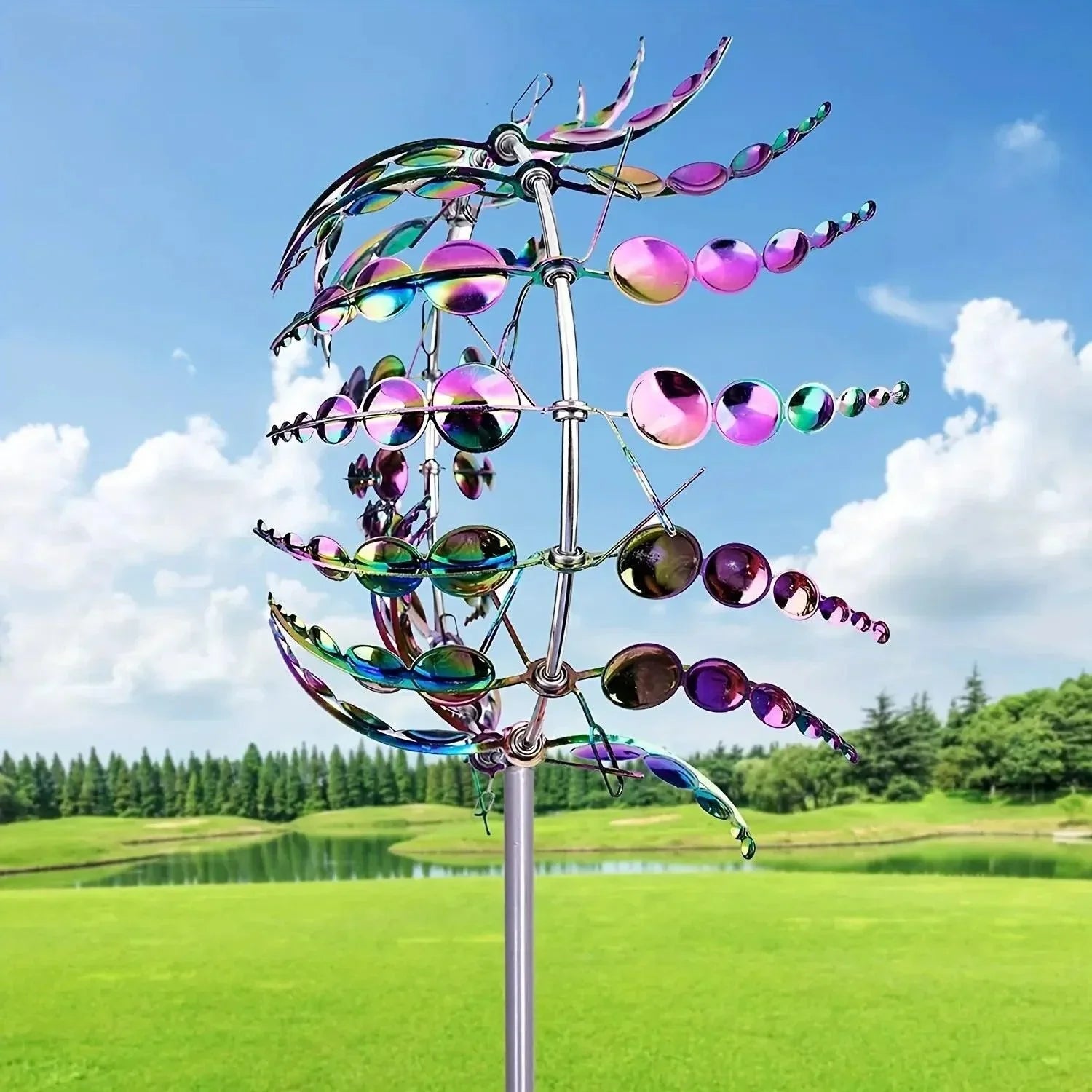 Junips | Windmill Spinner | Unique wind-powered garden decor made of metal