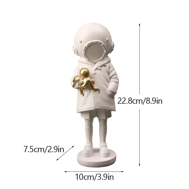 Junips | Dropshipping Banksy Sculpture Collection Flower Thrower Statue Pop Art Modern Balloon Girl Figurine Office Home Decoration