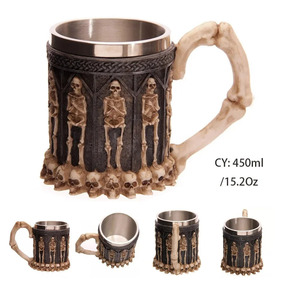 Junips | Medieval Dragon Resin Stainless Steel Mug as Coffee Mug or Tea Mug