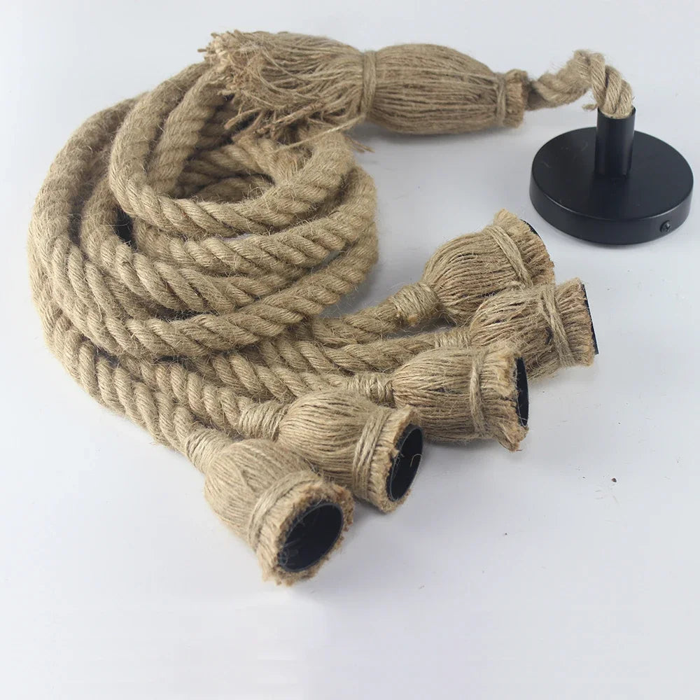 Junips | Vintage Hemp Rope Pendant Light