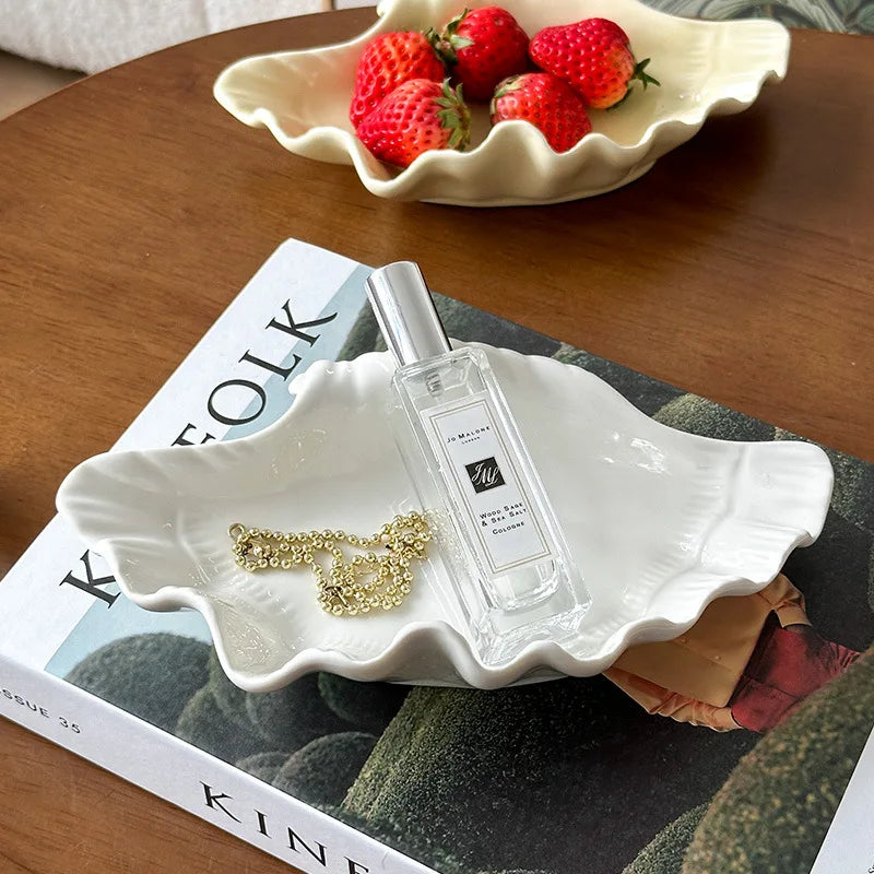 Junips | Cream Ceramic Shell Plate