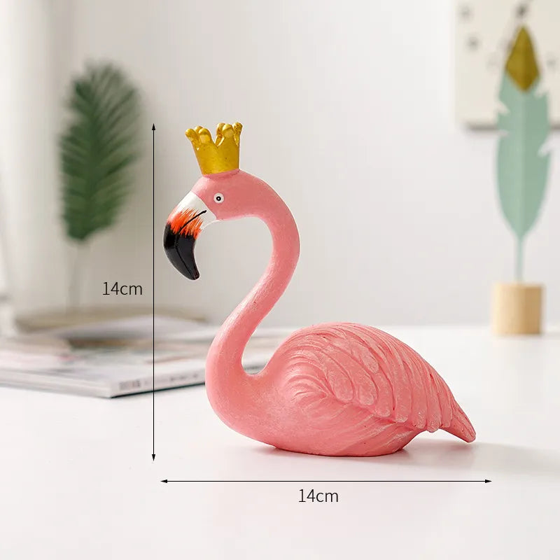Junips | Nordic Flamingo Figurine Figure Statue Sculpture Living Room Office Wedding Party Ornaments Home Decor Decoration Accessories