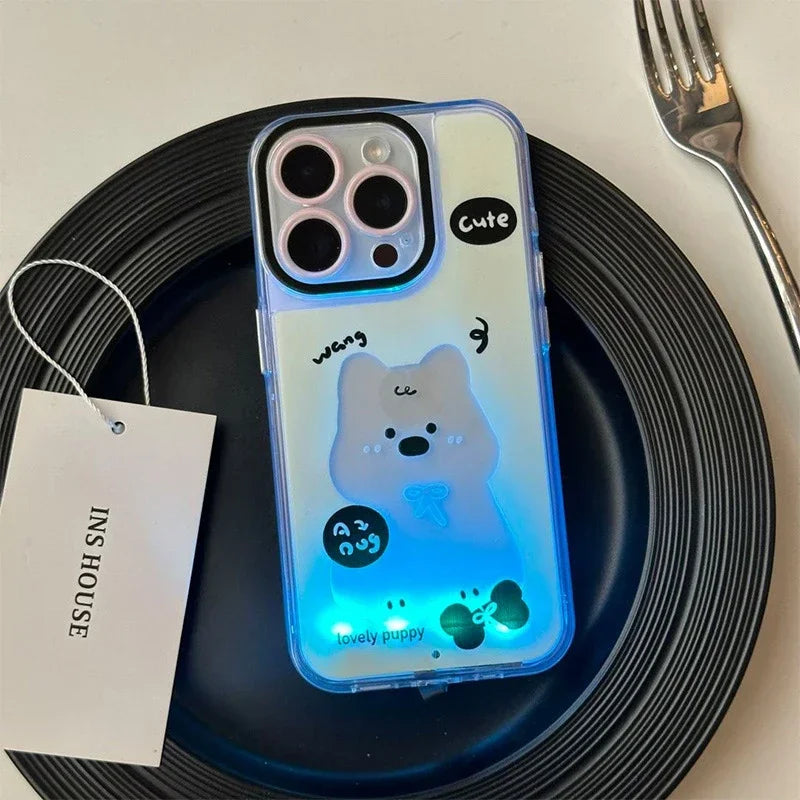Junips | Glowing Puppy Light-Up iPhone Case