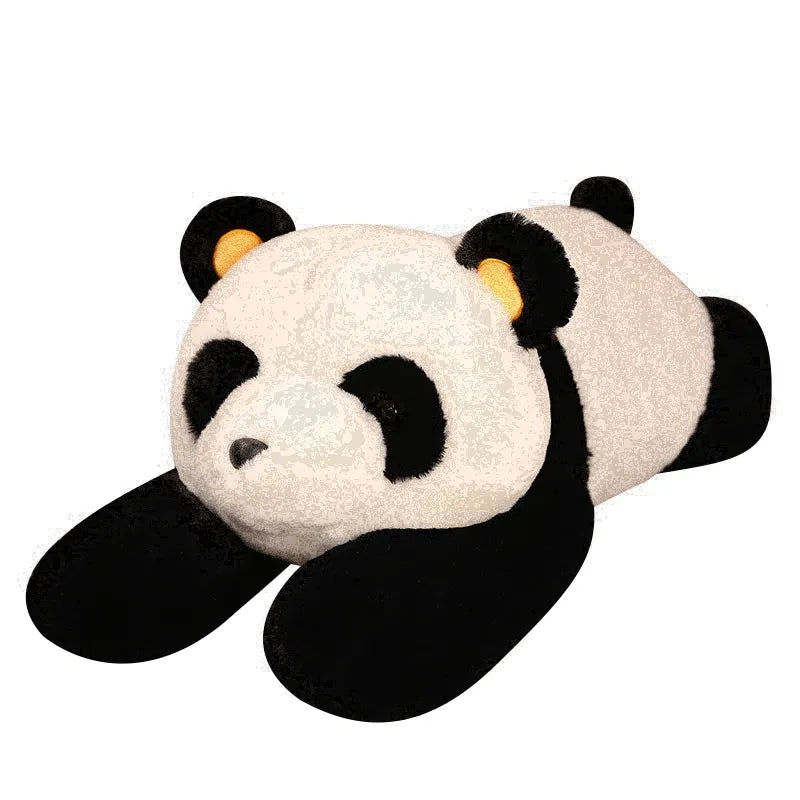 Junips | Giant Lazy Panda Soft Plush Toy | Oversized Ergonomic Support Pillow | High-Loft PP Cotton Filling | Hypoallergenic Soft-Touch Synthetic Fiber | Large-Scale Anatomical Animal Figurine