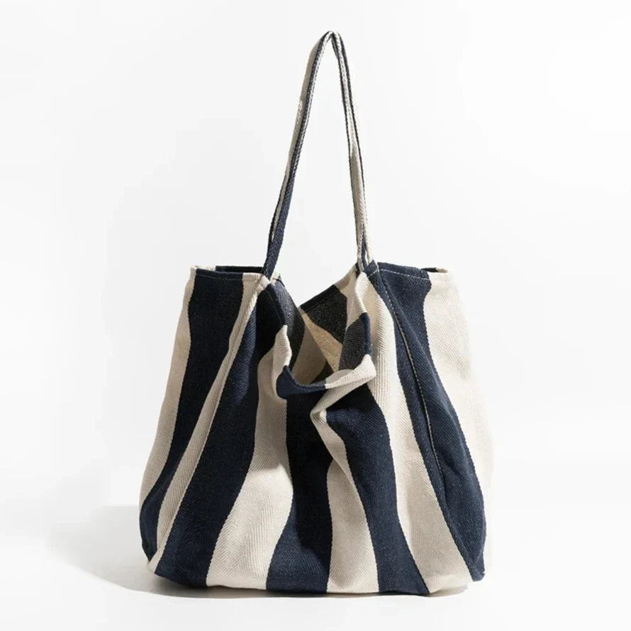 Junips | Striped linen tote bag