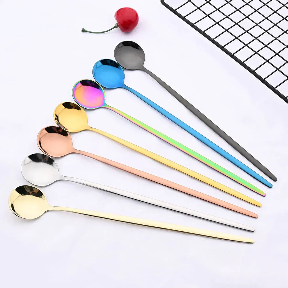 Junips | Golden 6-piece Long Handle Spoon Set