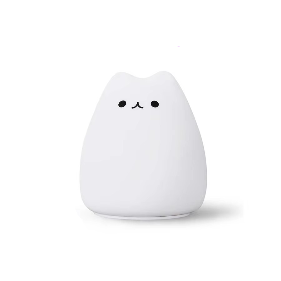 Junips | Charming Cat Silicone Night Light with 7-Color Touch Sensor