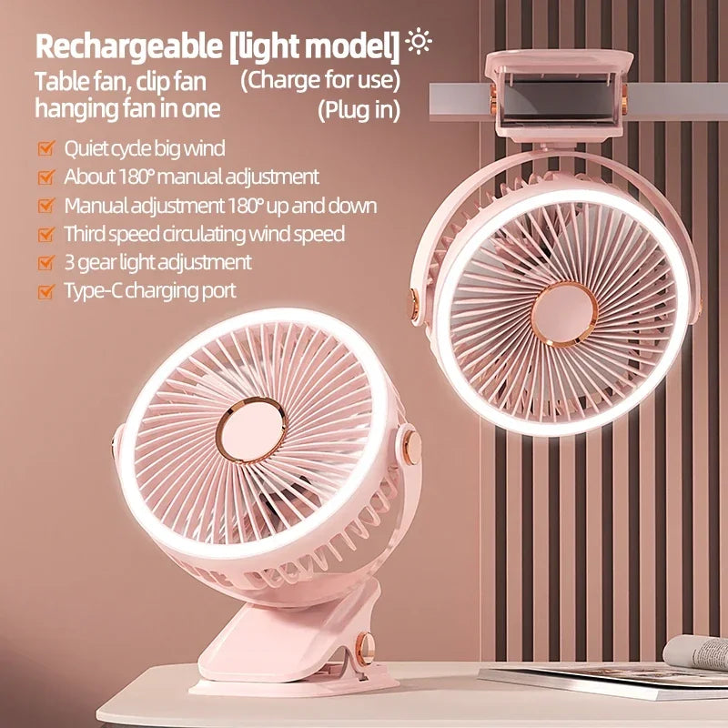 Junips | Multi-Angle Outdoor Clip-On Rechargeable Cooling Fan