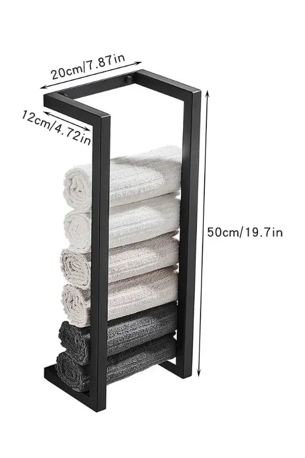 Junips | Slim Black Bathroom Shelf