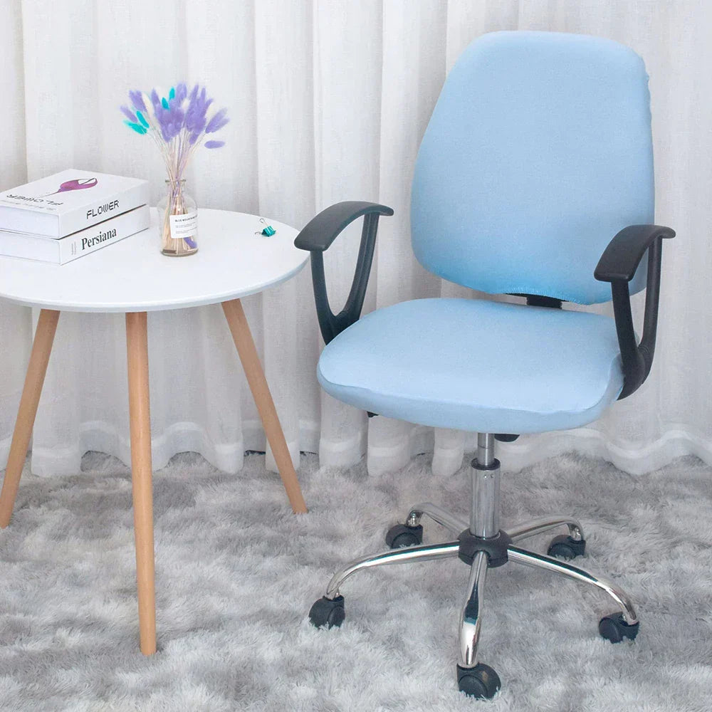 Junips | 2-piece Split Office Rose Chair Covers