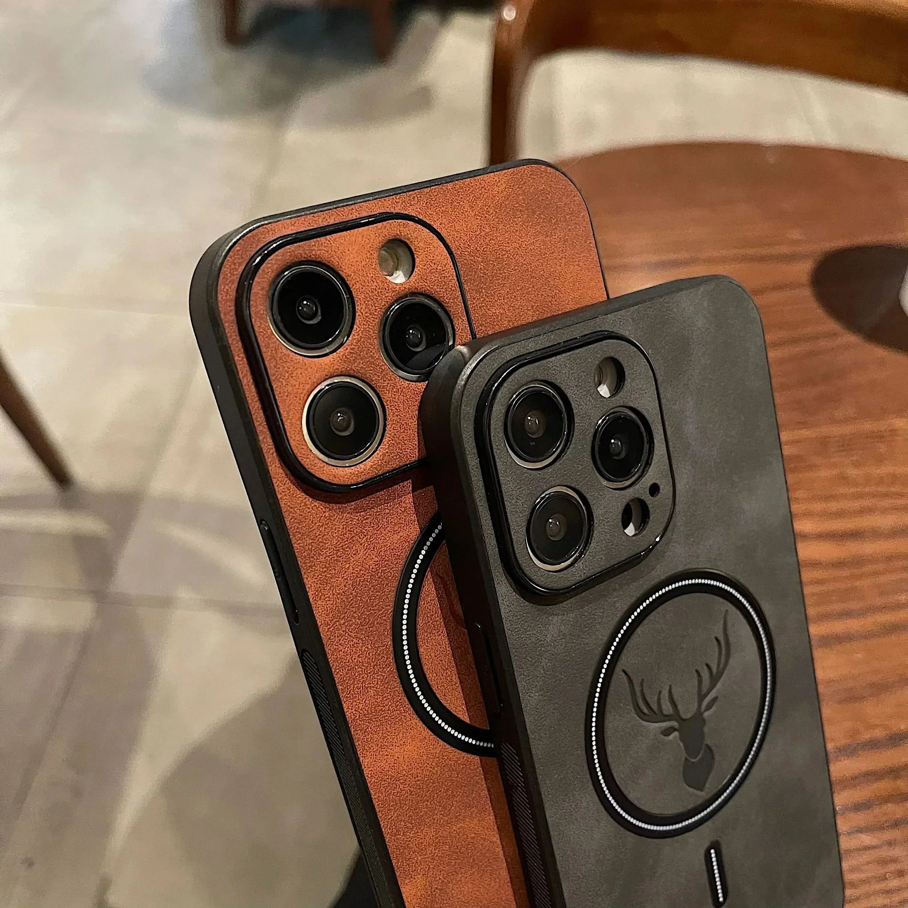 Junips | Deer Leather iPhone Case MagSafe Wireless Charging
