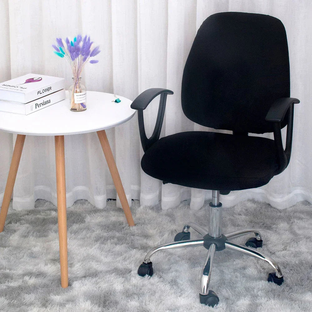 Junips | 2-piece Split Office Rose Chair Covers