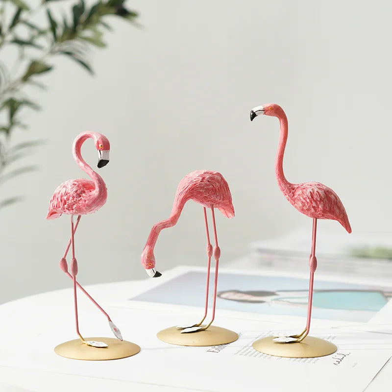 Junips | Nordic Flamingo Figurine Figure Statue Sculpture Living Room Office Wedding Party Ornaments Home Decor Decoration Accessories