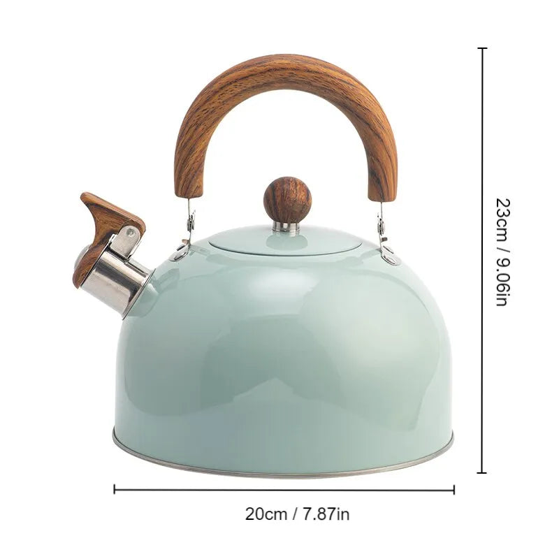 Junips | 1 piece 2.5/3 l liter kettle made of stainless steel, thickened kettle, gas induction stove, universal kettle, kettle