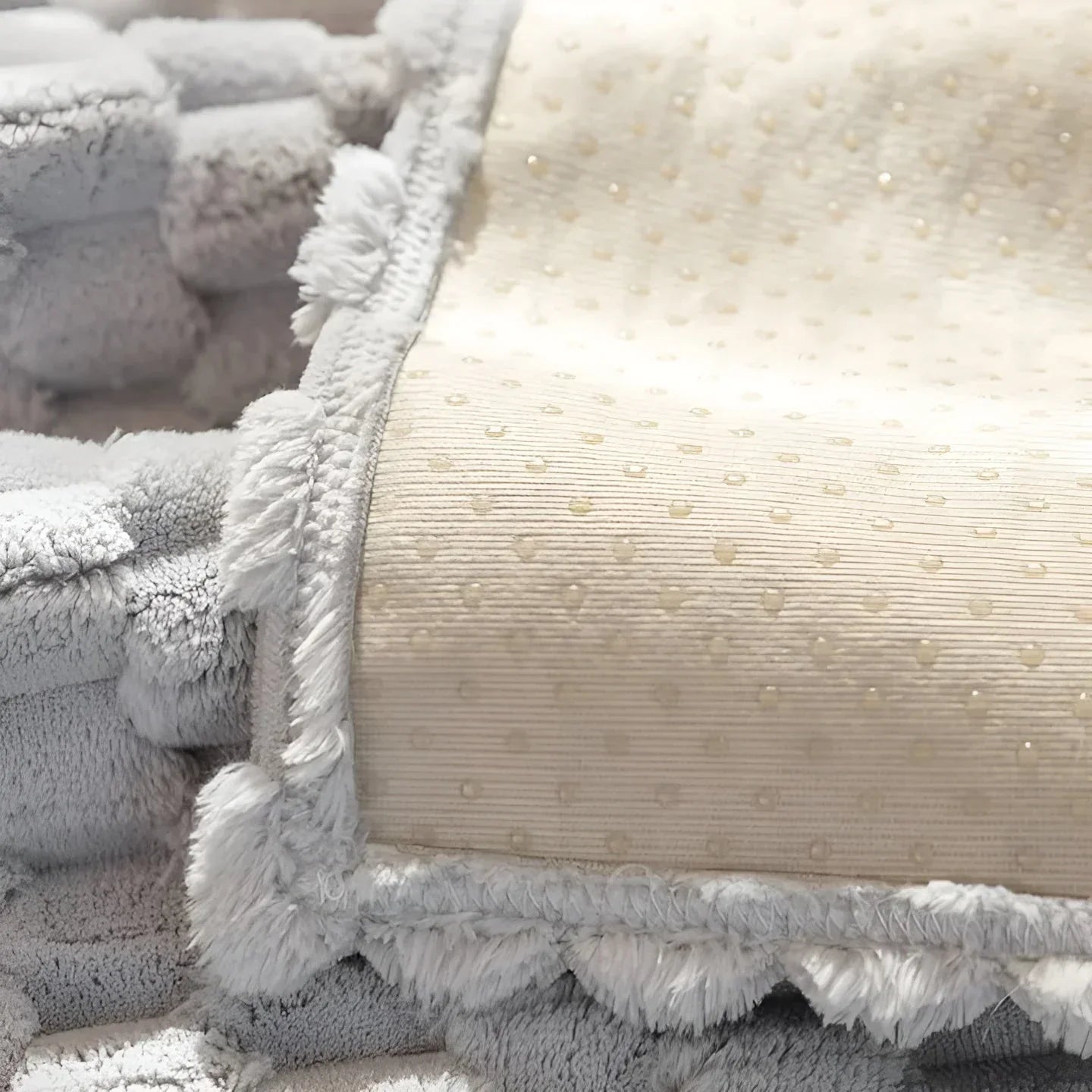 Junips | Luxurious velvet sofa cover with textured pattern
