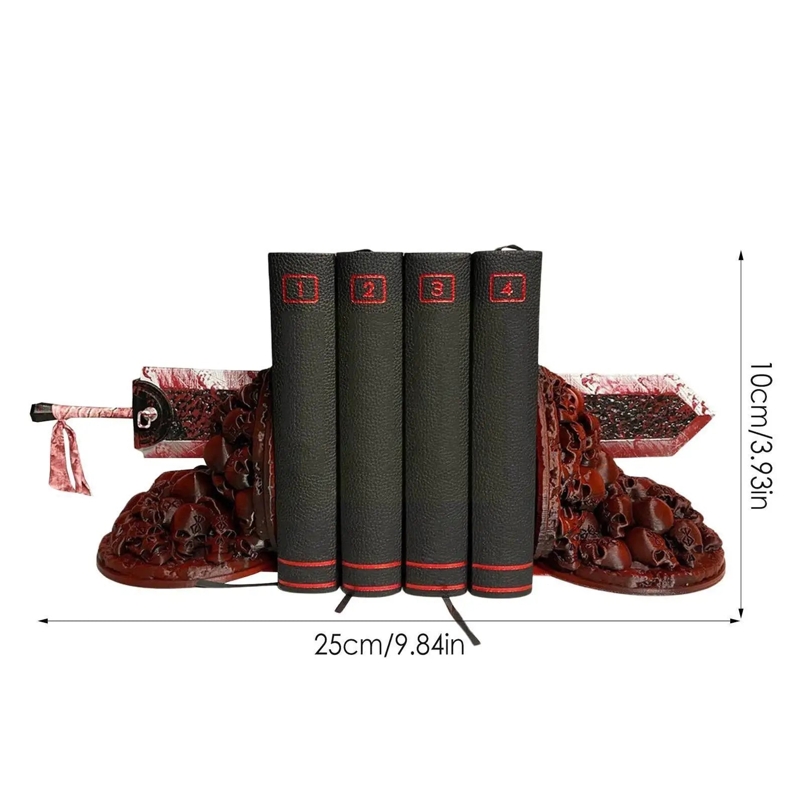 Junips | Berserk Bookends Furious Bookends Dragon Hunter Resin Craft Study Art Decorative Ornament Home Desk Bookshelf T4z7