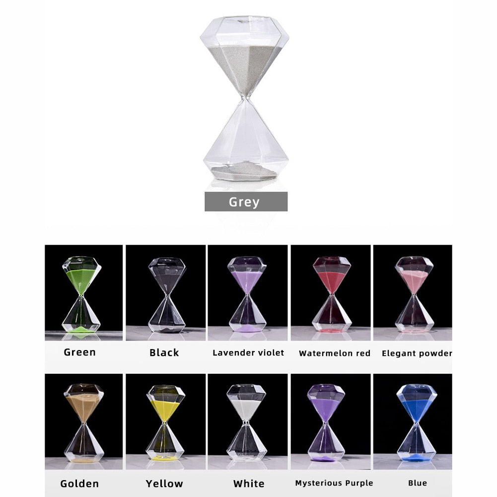 Junips | 5–60 Minute diamond hourglass, hourglass, hourglass, children's gift, hourglass, home decoration, available in multiple color options