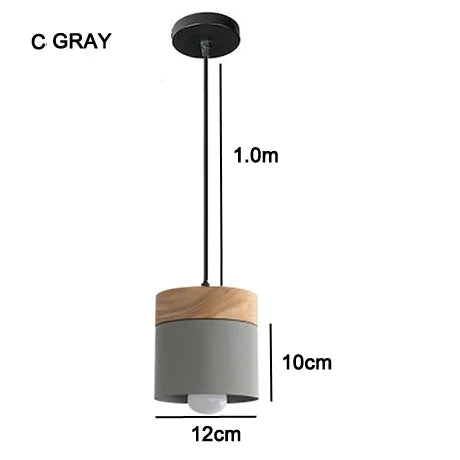 Junips | Nordic LED Pendant Lights Made of Metal and Wood - Modern Hanging Lamps for Dining Room and Kitchen