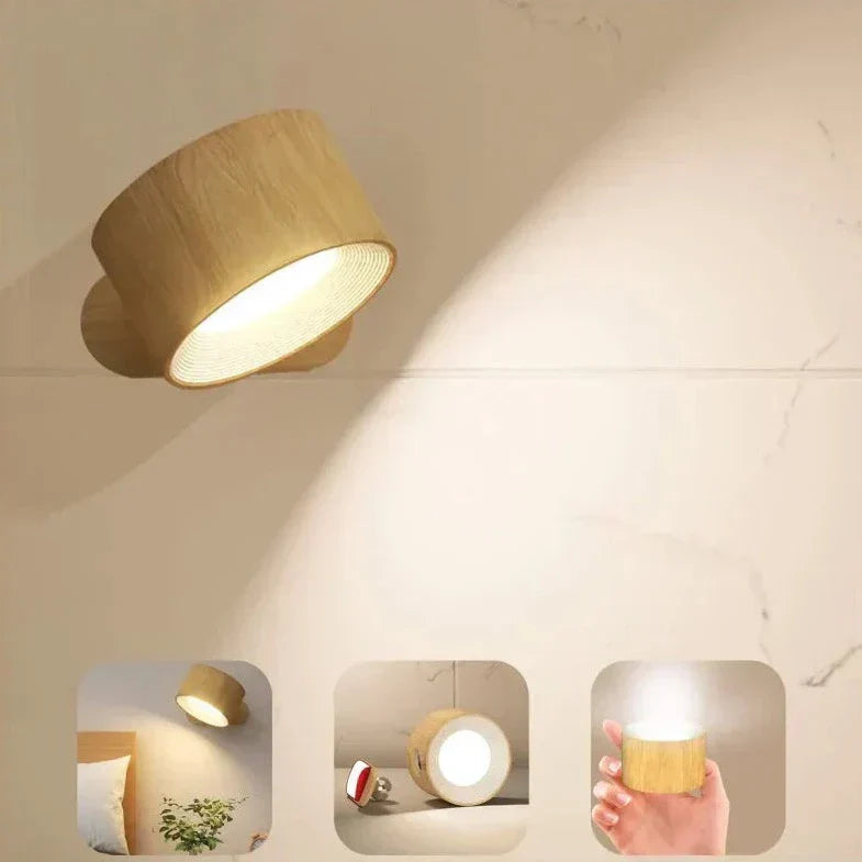 Junips | Spotlight Wireless Wall Lamp - 360° Rotation, Dimmable, Rechargeable Wall Light