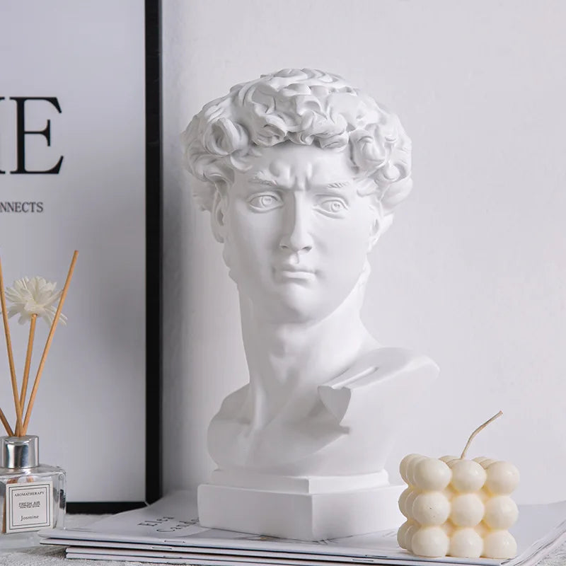 Junips | European Home Decor David Head Resin Statues Statues Home Decor Modern Abstract Art Bust Sculpture Art Sketch Practice