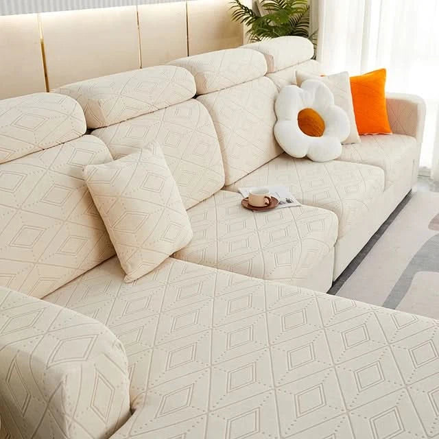 Junips | SlipBliss - Elegant Jacquard Non-Slip Sofa Cover