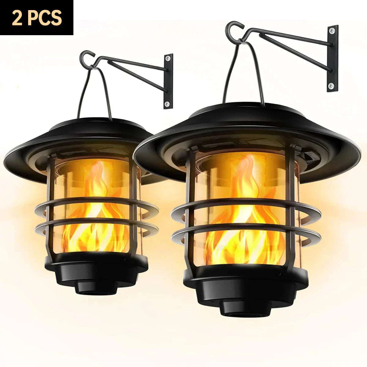 Junips | Solar Wireless Waterproof Flickering Sun Flame Lantern Light | - WallLant
