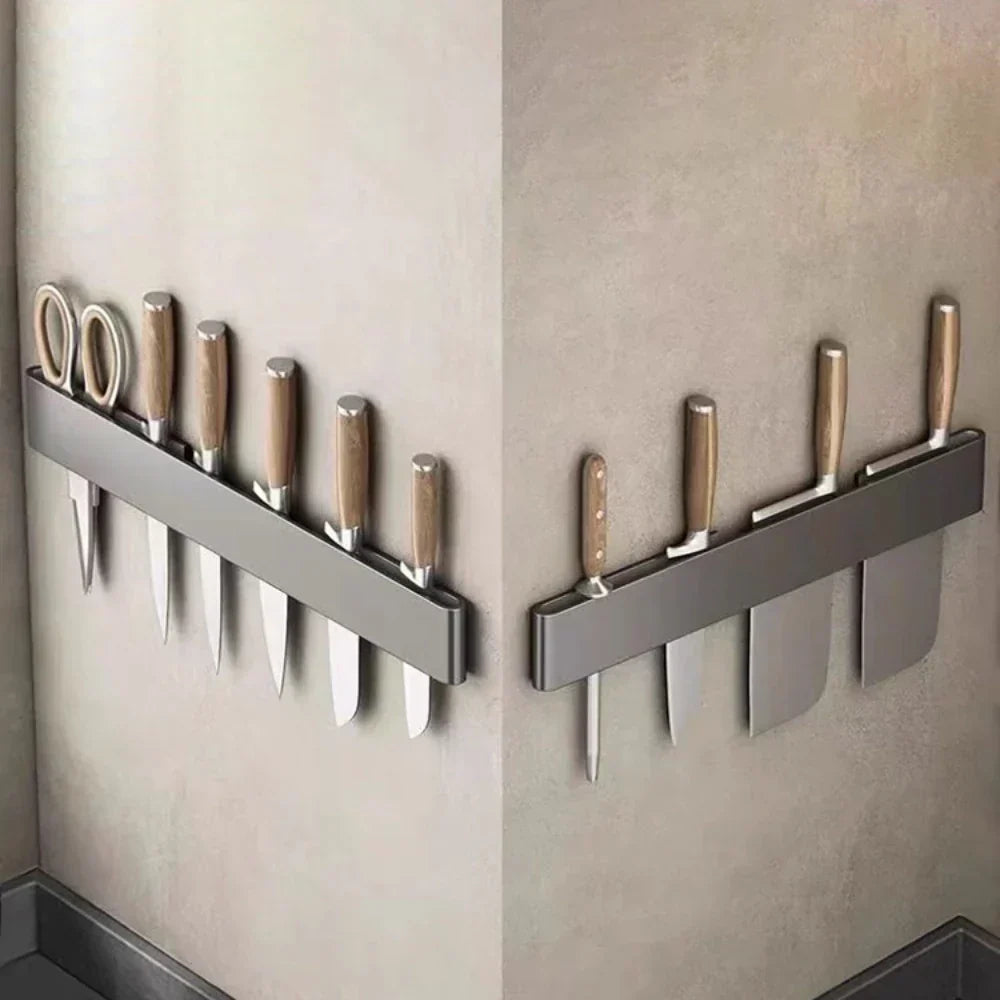 Junips | Knife holder - Knifey - Stainless steel - Multi-function shelf